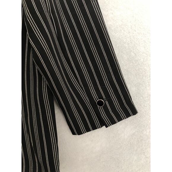 Soho Apparel LTD Stripe Jacket Women's Large Single Button Black NEW - Picture 5 of 9